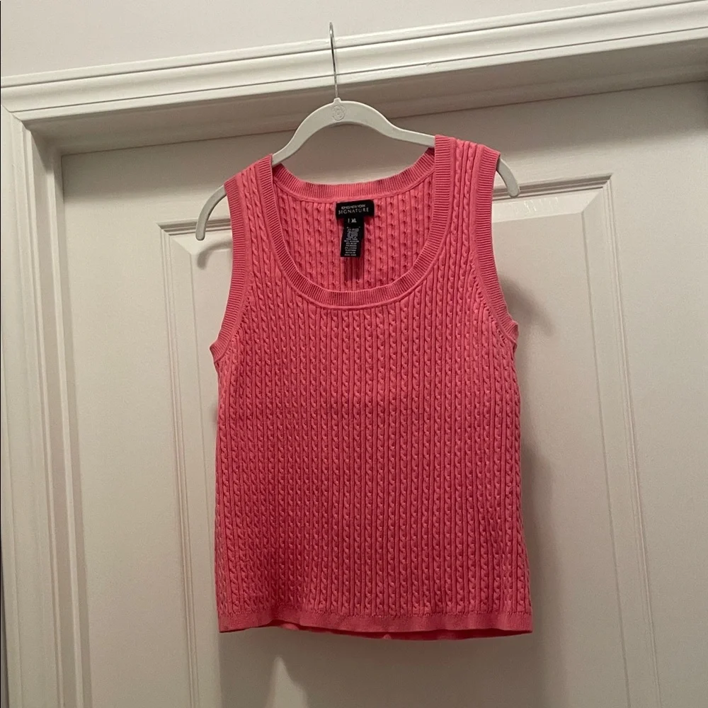 Jones New York Coral‎ Knit Sleeveless Top